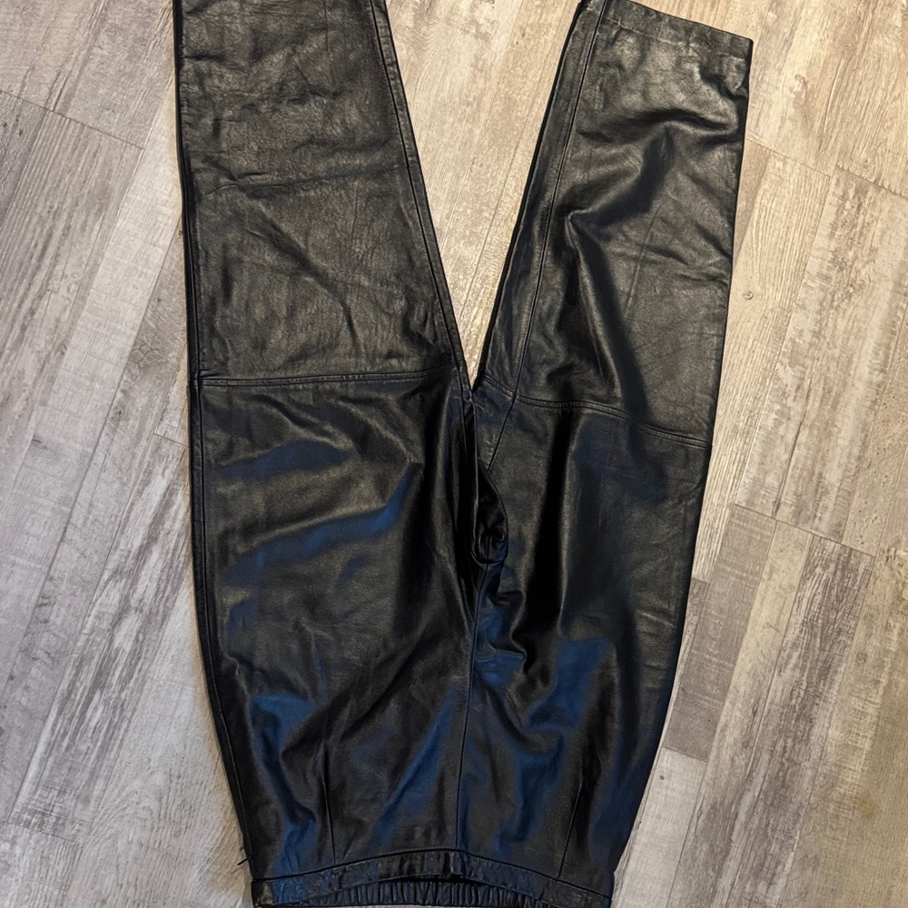 Terry Lewis Classic Luxuries Black Leather Pants